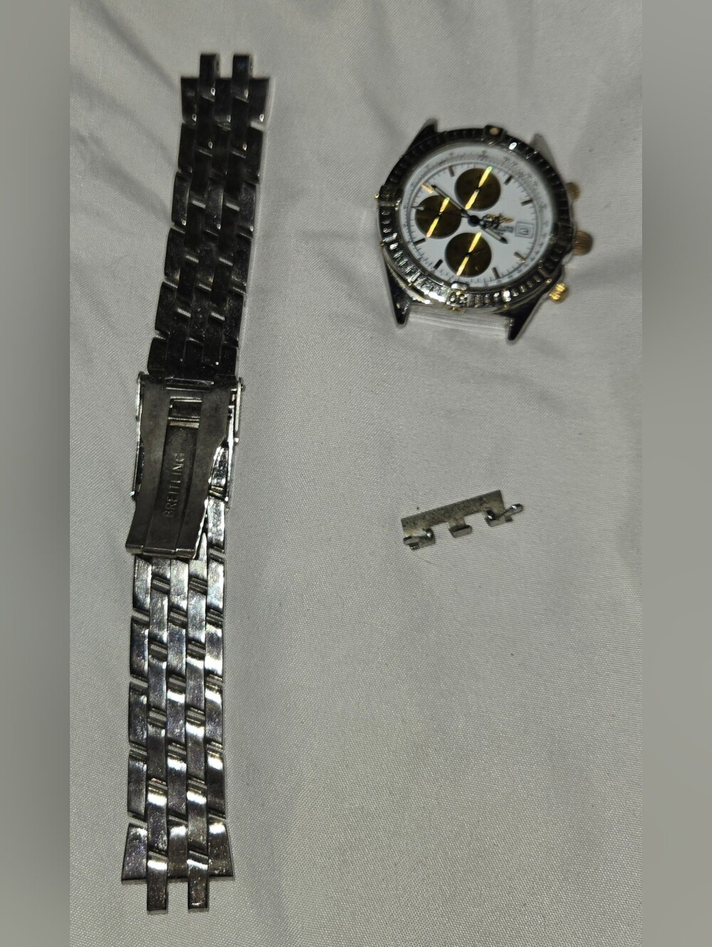 Breitling Men's Two-toned Chronograph Watch Vintage